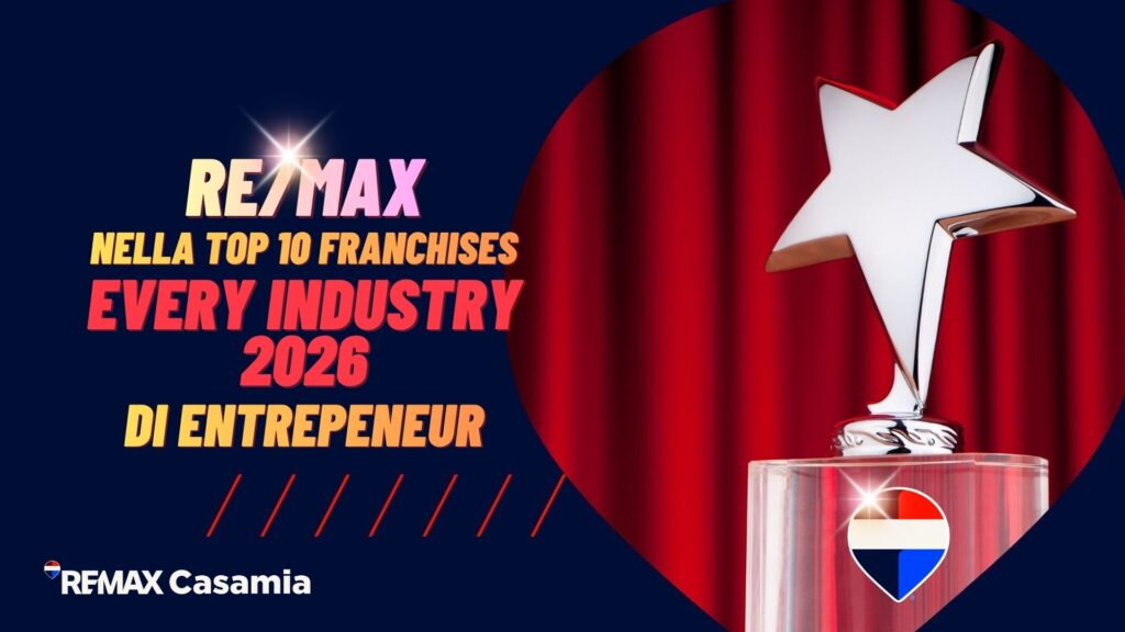 RE/MAX all'8° posto nella classifica Top 10 Franchises in Every Industry 2026 di Entrepreneur, categoria Services